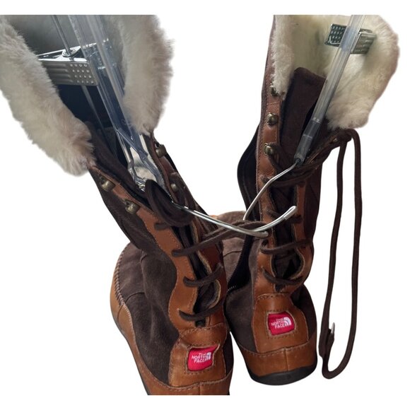 The North Face Women's Size 9 Suede & Leather Tall Boots With Faux Fur Lining - Picture 8 of 14